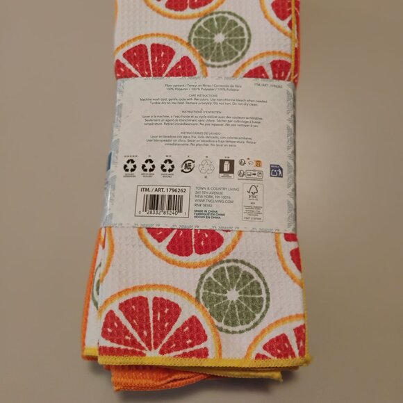 Town & Country Living.   Kitchen Tea Towels  Package of 8  New - Picture 3 of 5